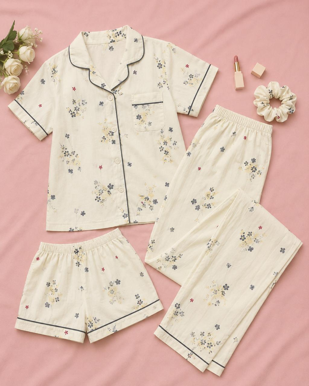 3 Piece  Night Suit