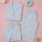 Sky Blue Color 3 Piece Night Suit