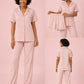 Baby Pink Print 3 Piece Night Suit